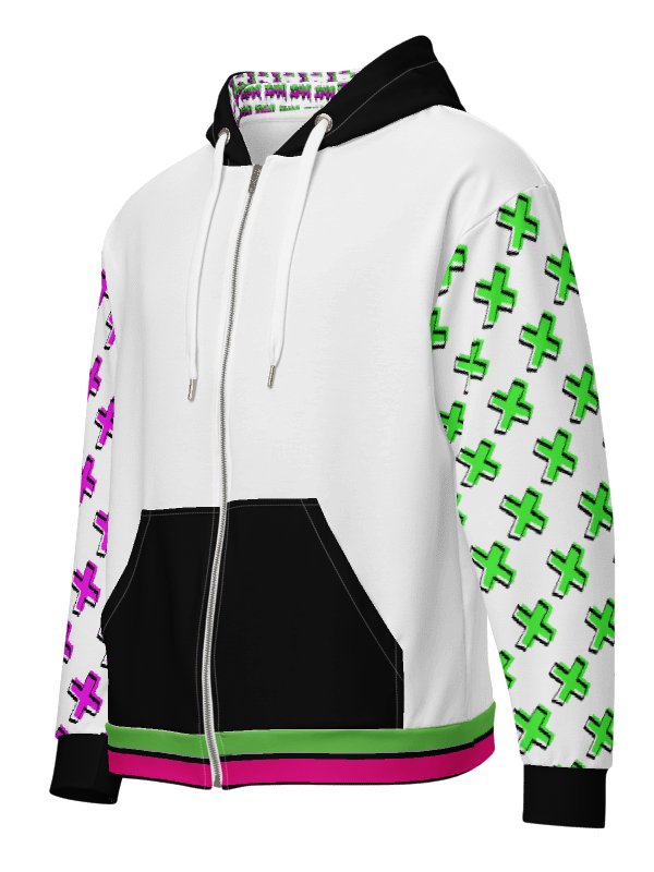 👾 ZIMMI GlitchWave Hoodie – White Out Edition product image (2)