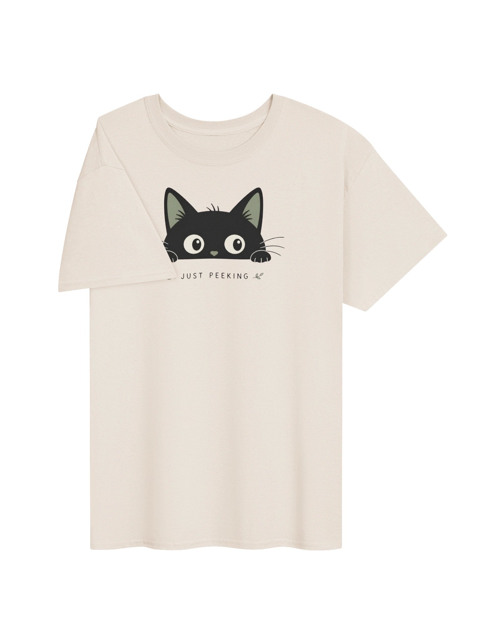 Just Peeking – Cute Black Cat Funny T-Shirt product image (16)