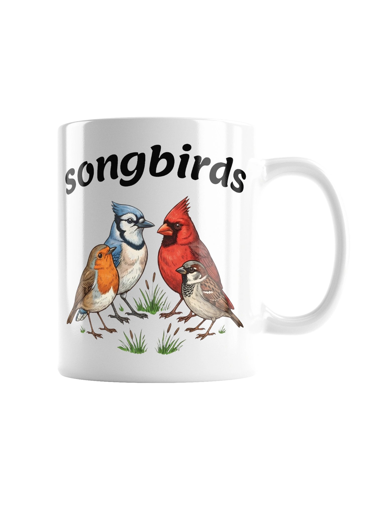 North American Songbirds Mug – Retro Field Guide Illustration Mug for Bird Lovers product image (2)