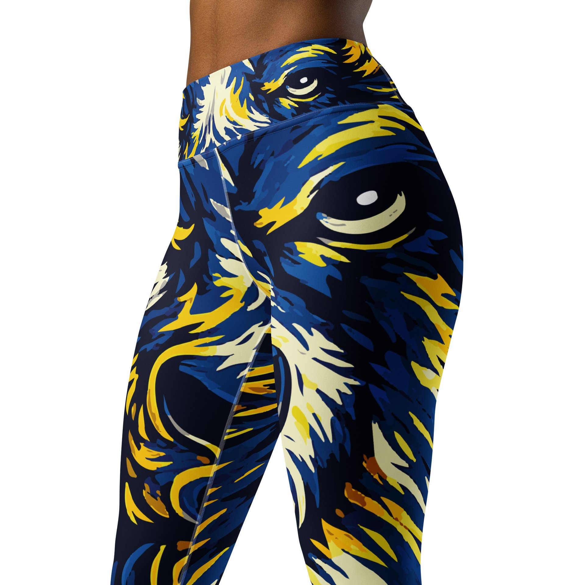 Vivid Buffalo Blue and Gold Leggings product image (4)