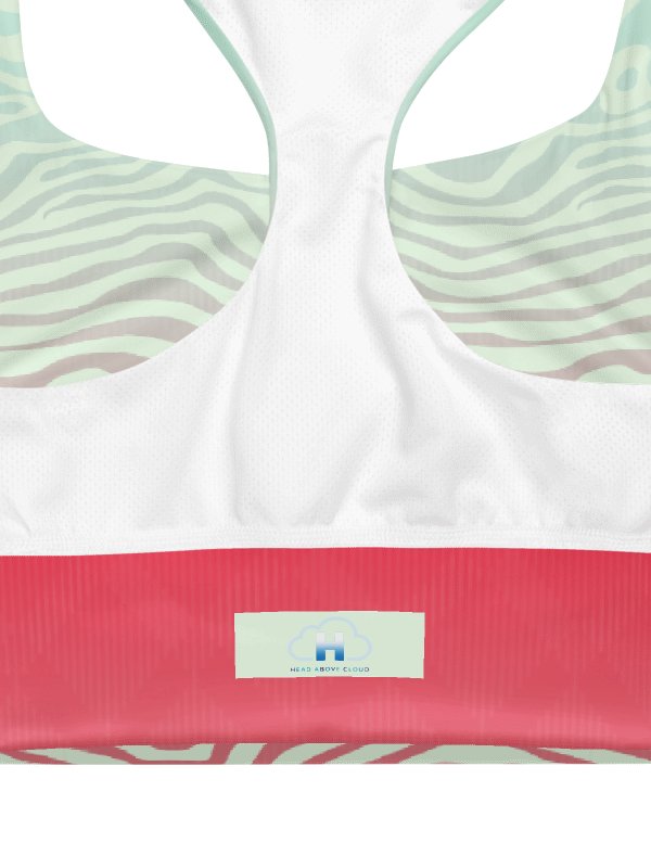 Mint Zebra Recycled Longline Sports Bra product image (3)