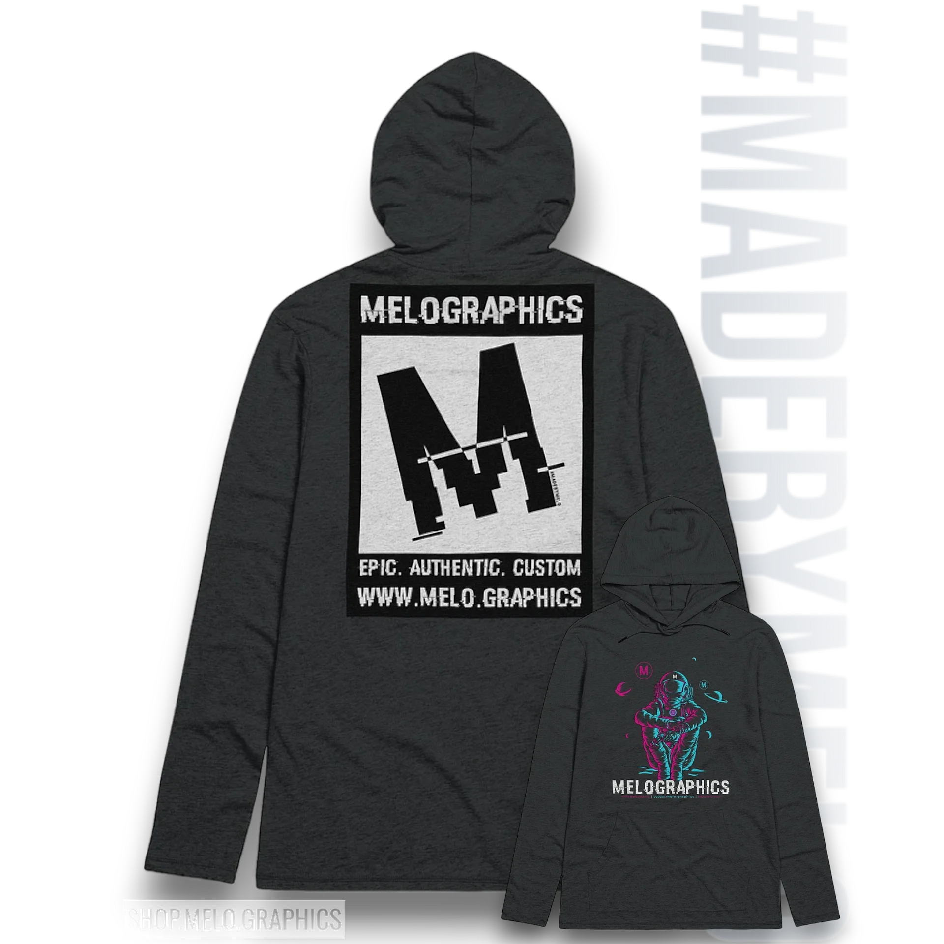 #MeloCrew Vibes: Duotone - Premium Lightweight Hoodie | #MadeByMELO product image (1)