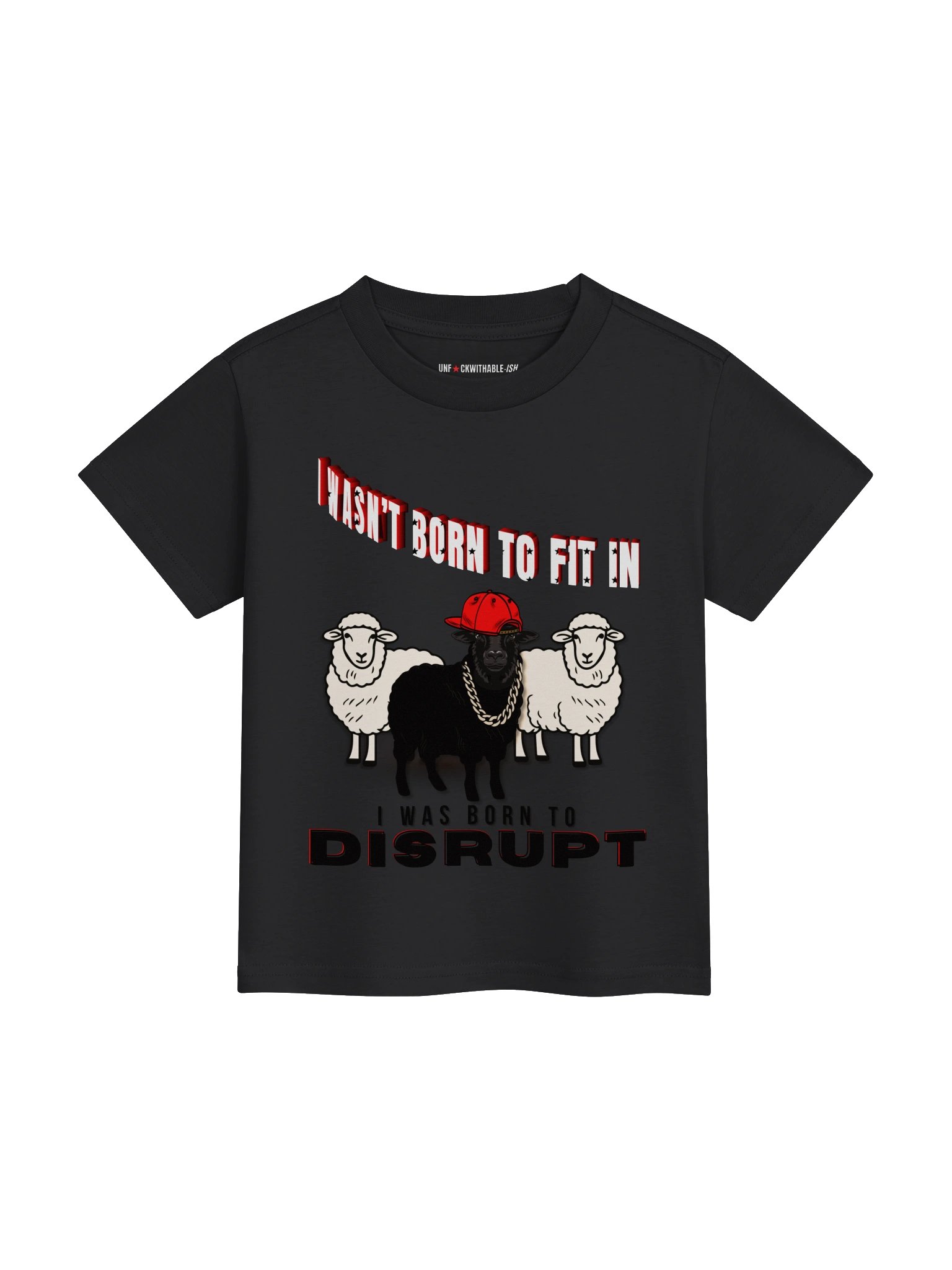 Boy's Street Style Black Sheep Humor T-shirt - The DISRUPTOR product image (1)