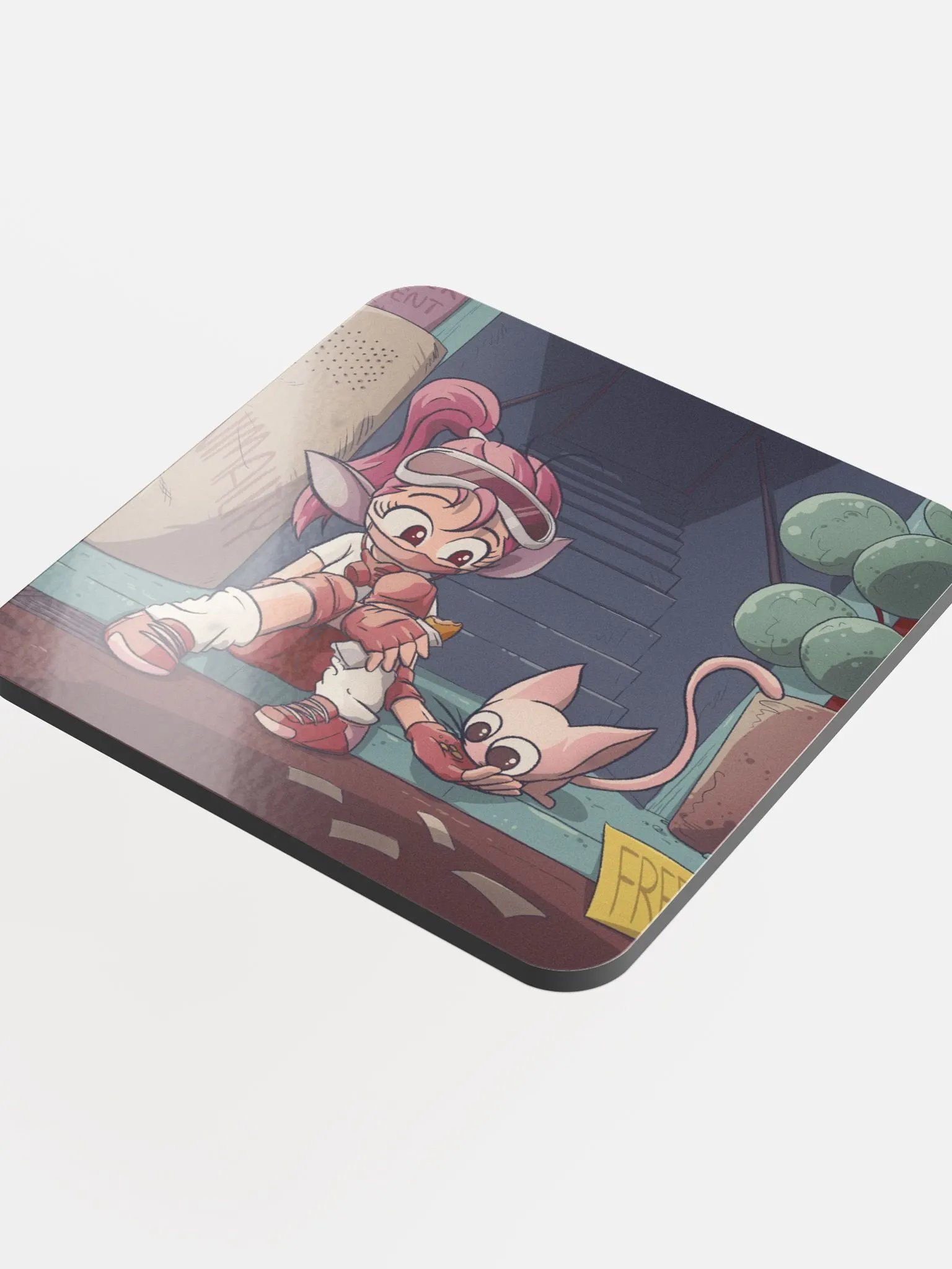 Here for You | Glossed Cork Coaster product image (4)