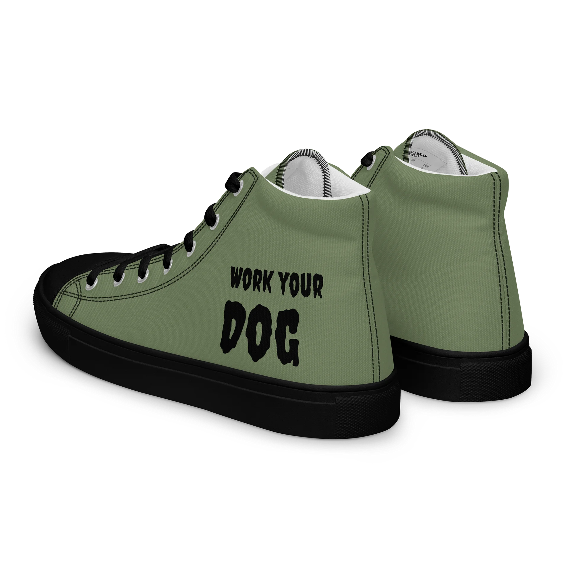 WORK YOUR DOG — Retro Graphic Women's High-Top Sneakers product image (5)