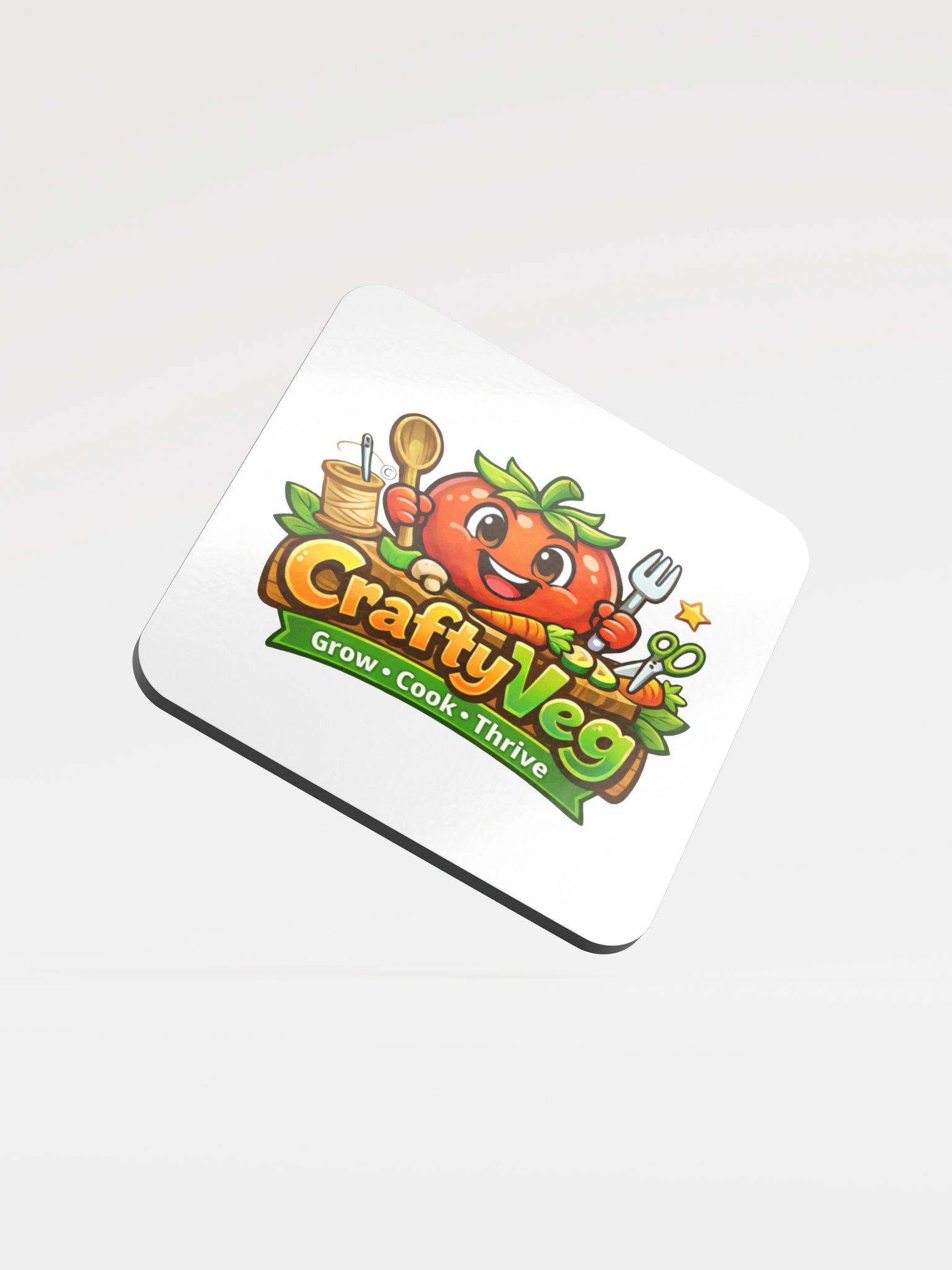 CraftyVeg Logo Coaster product image (1)