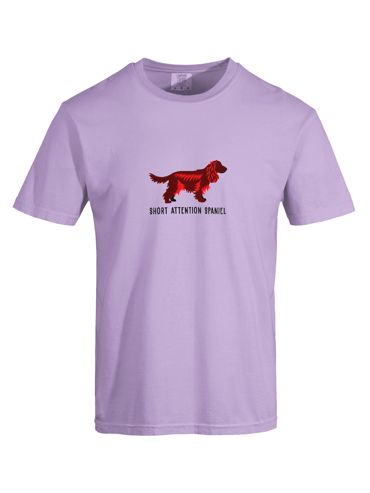Short Attention Spaniel T-Shirt(Embroidered) of an English Cocker Spaniel(Liver) product image (10)