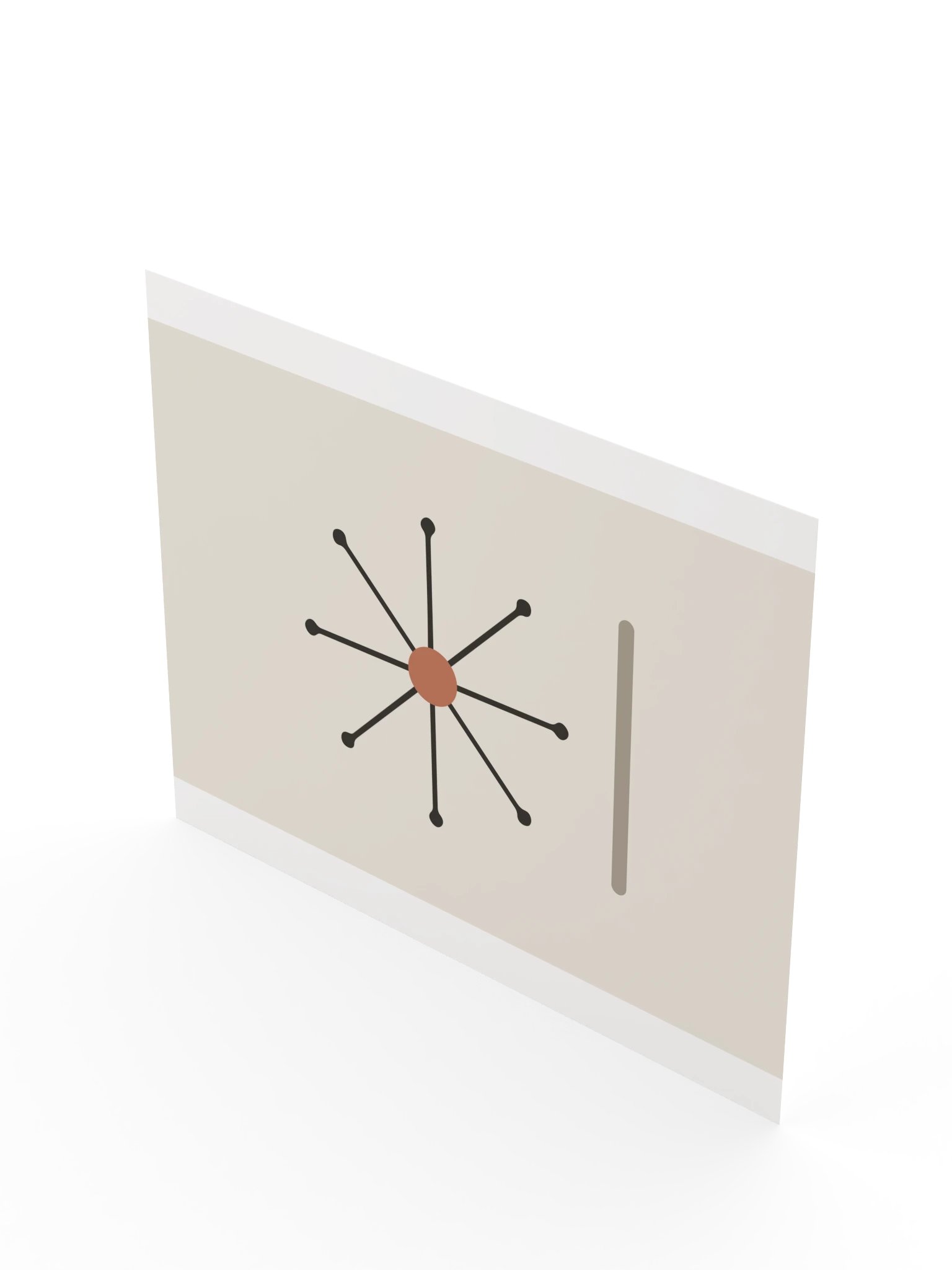 Atomic Starburst Print | Mid Century Bathroom Wall Art product image (10)
