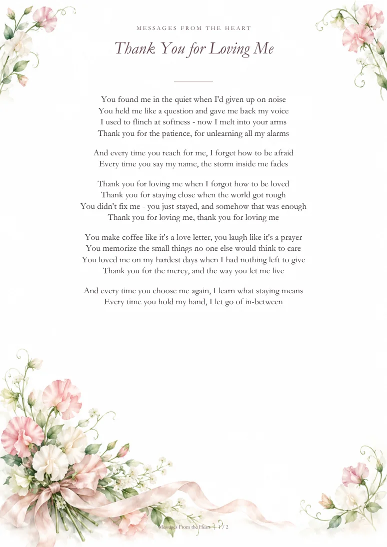 Thank You for Loving Me — MP3 + Printable Lyrics product image (2)