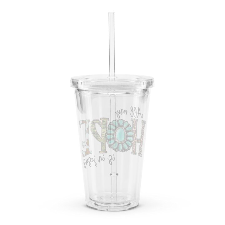 All My Hope is in Jesus - Double Wall Clear Plastic Tumbler product image (2)