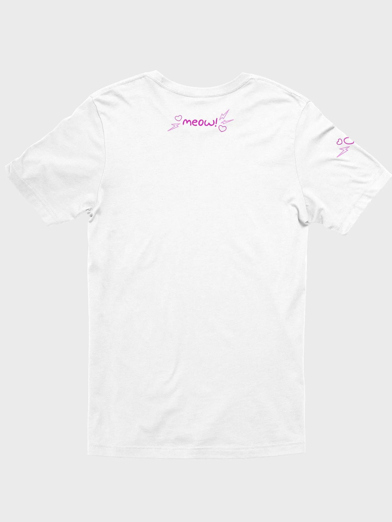 Lovely Digital Meow // T-Shirt - Pink - white shirt product image (2)