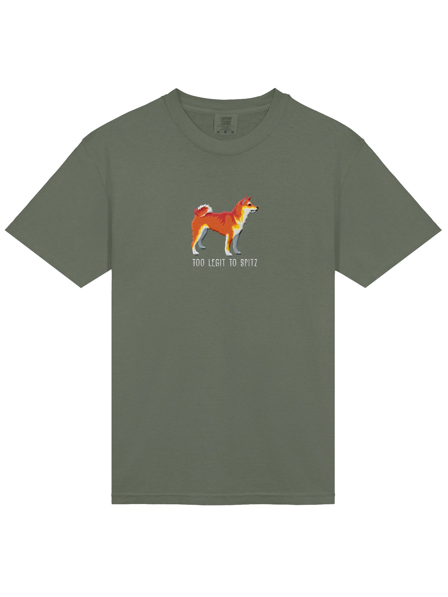 Too Legit to Spitz T-Shirt(Embroidered) of a Shiba Inu(Red) product image (6)