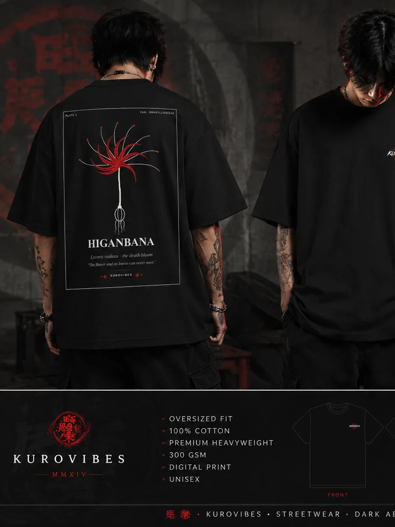 HIGANBANA Death Bloom Oversized T-Shirt | Japanese Streetwear product image (4)