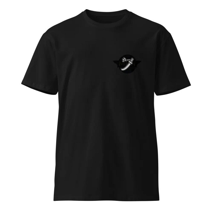I'm A Long Sword Main MHN Emblem Unisex T-Shirt Black/Grey/Navy product image (1)