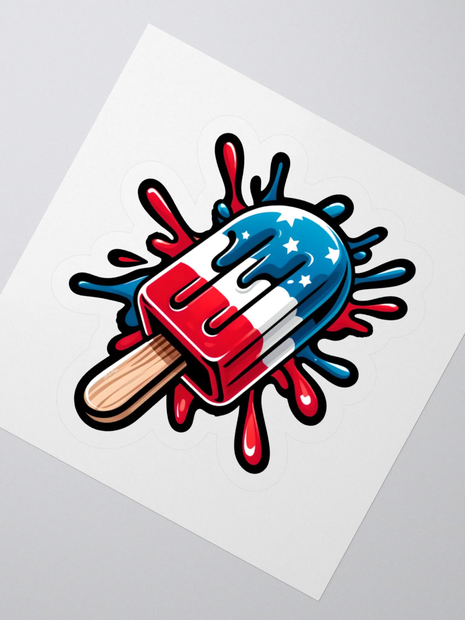 Patriotic Popsicle Sticker product image (4)