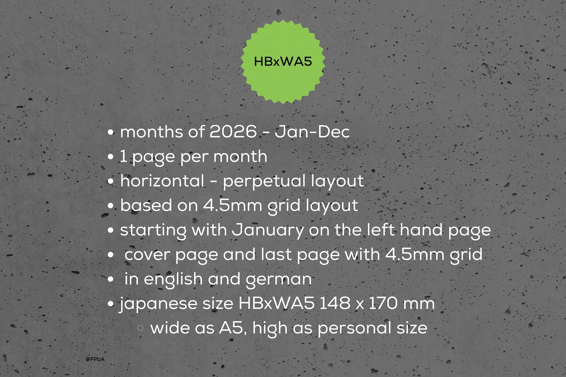 monthly pages - HBxWA5 - 2026 (1.3) product image (2)