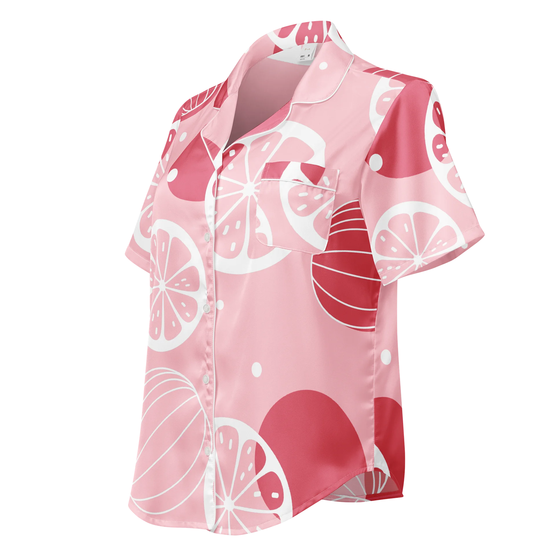 Pink Citrus Pattern Pajama Top product image (1)