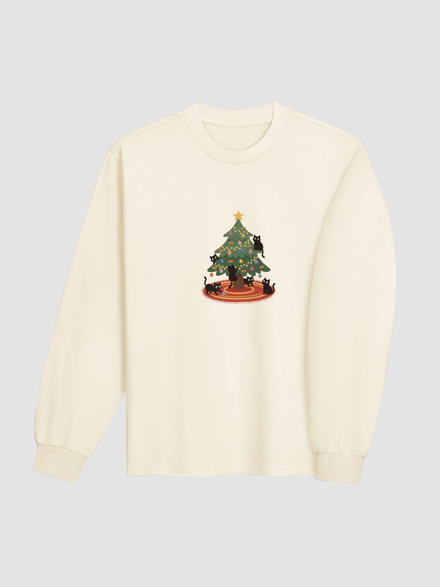 Black Cat Christmas Tree Sweatshirt product image (45)