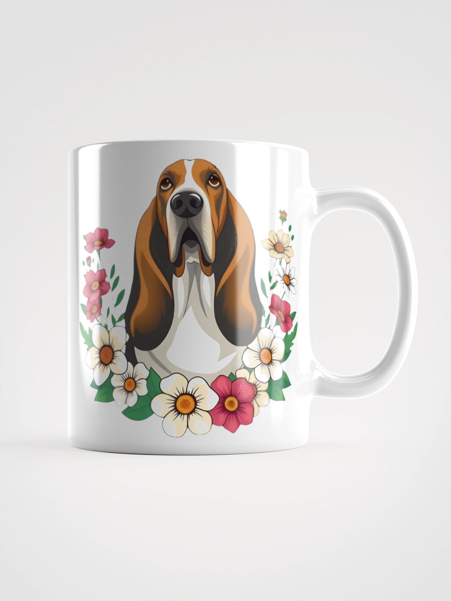Floral Basset Hound Mug product image (3)