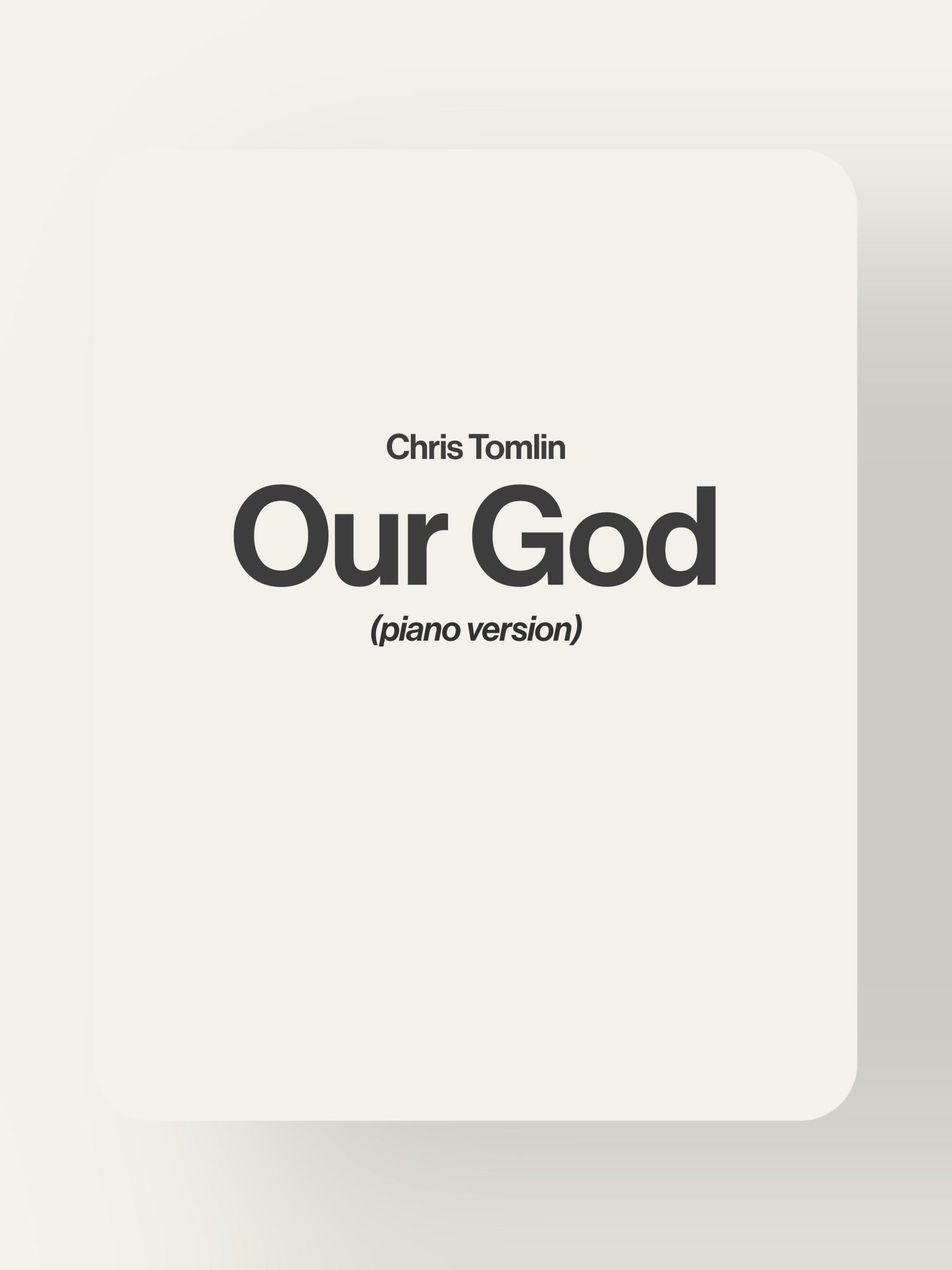 Our God - Chris Tomlin product image (1)