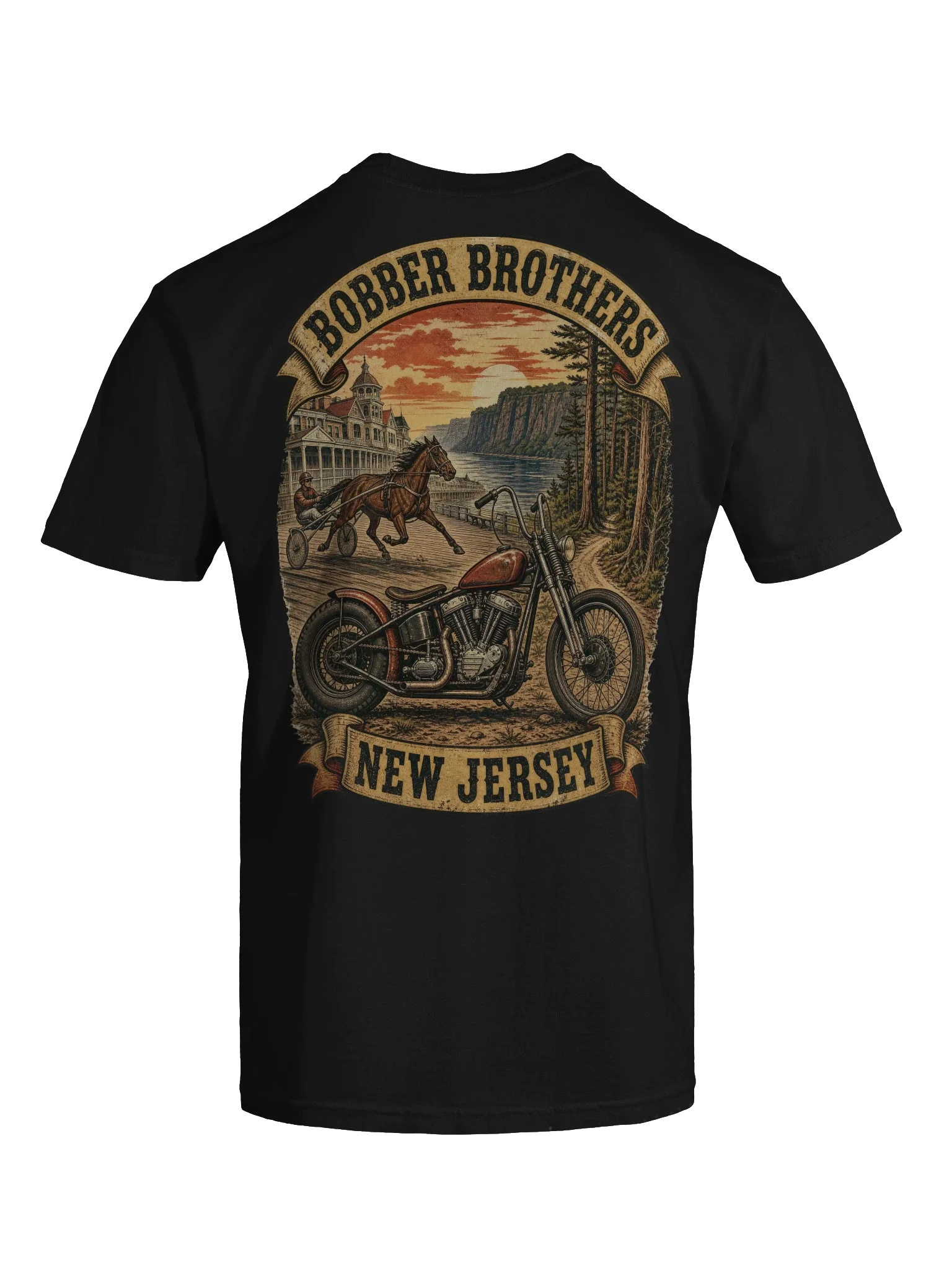 New Jersey motorcycle t-shirt design by Bobber Brothers