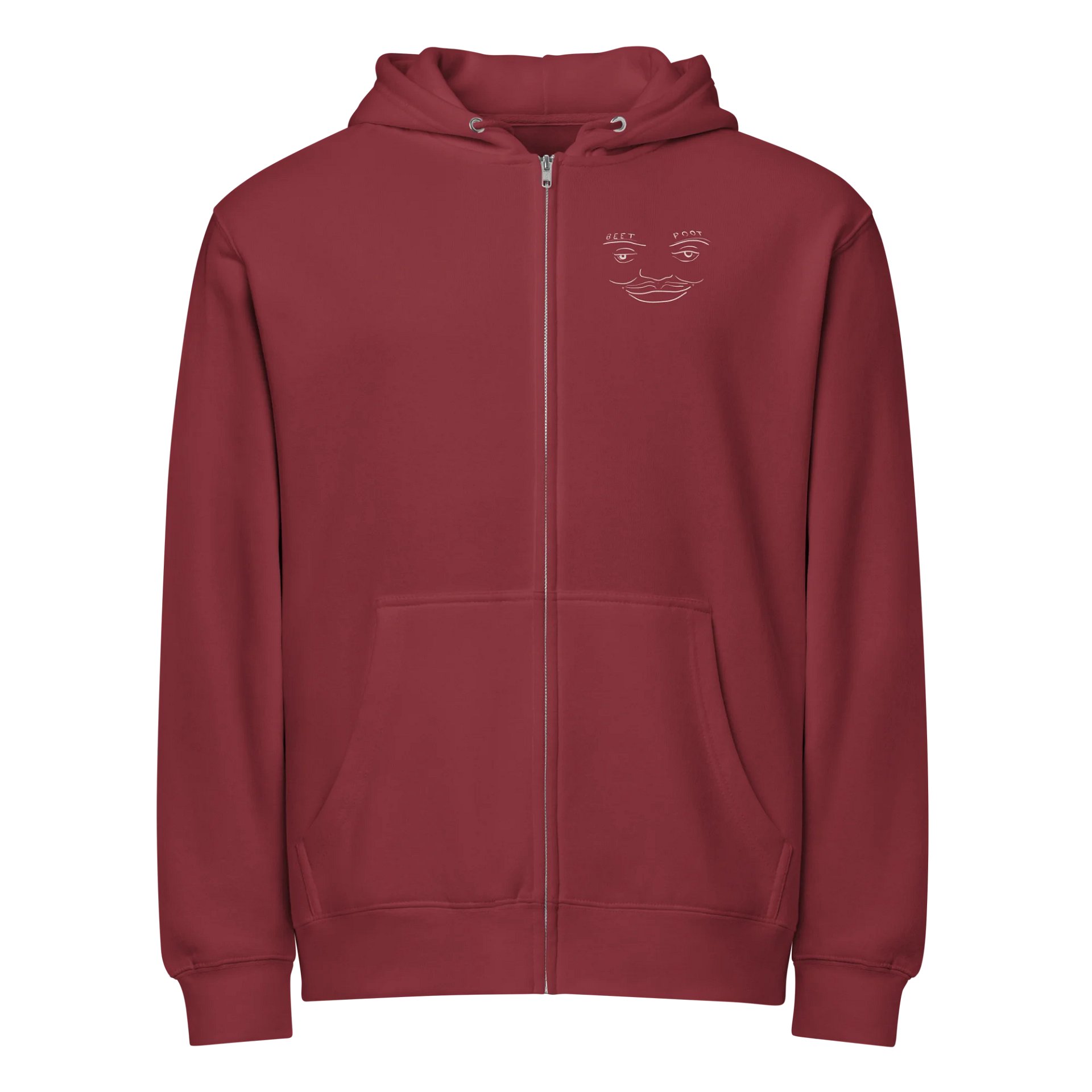 Beet Poot face zip hoodie product image (4)