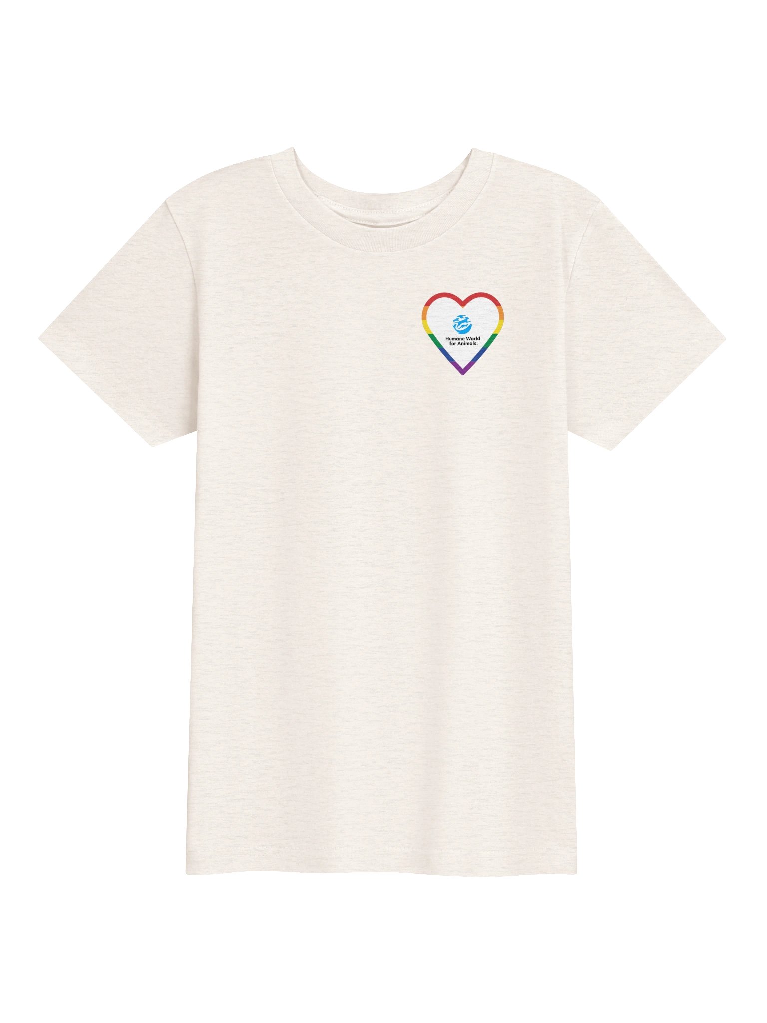 Humane World for Animals logo - Rainbow heart - Kids shirt product image (1)