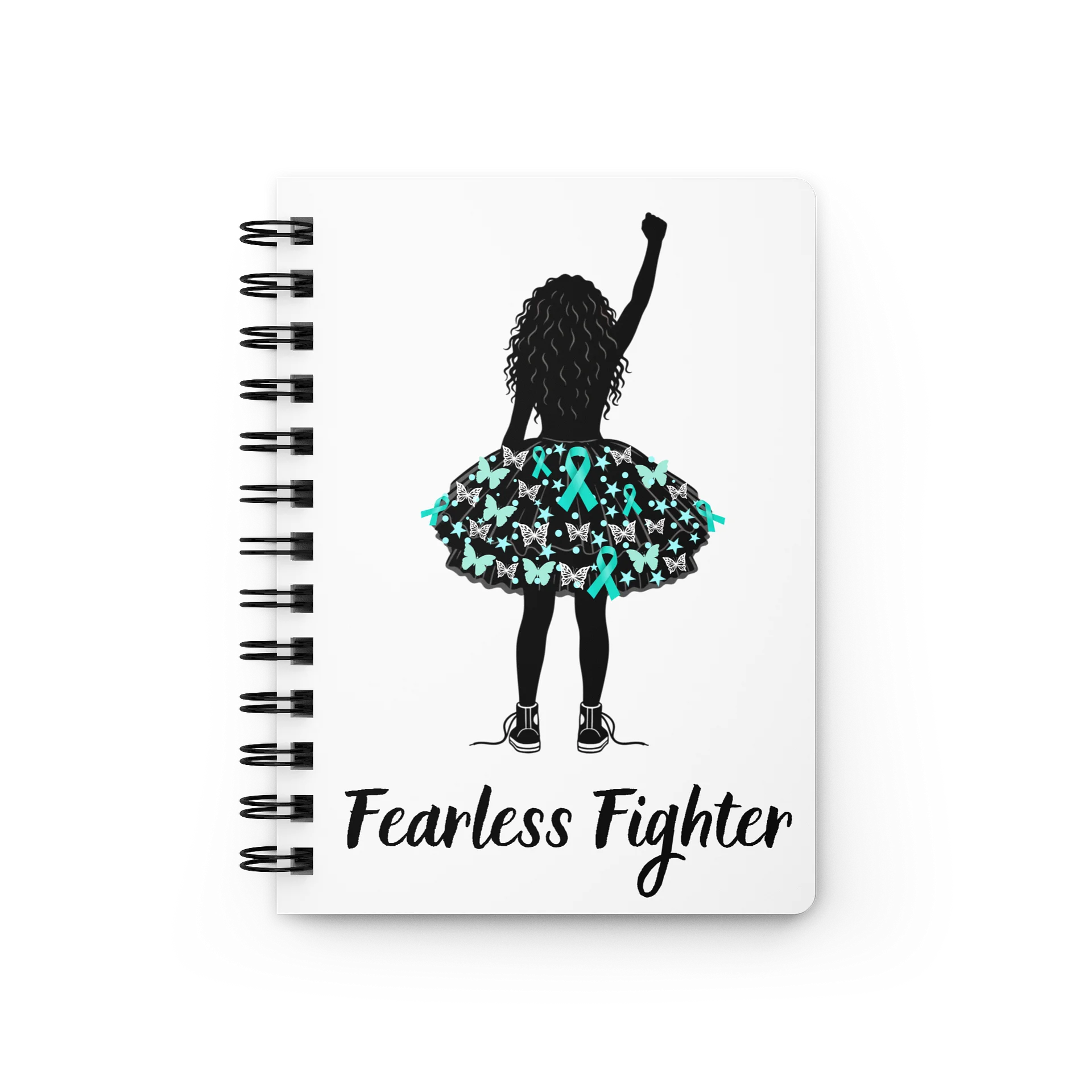 Ovarian Cancer - Fearless Fighter Spiral Journal [Lined Pages] product image (1)