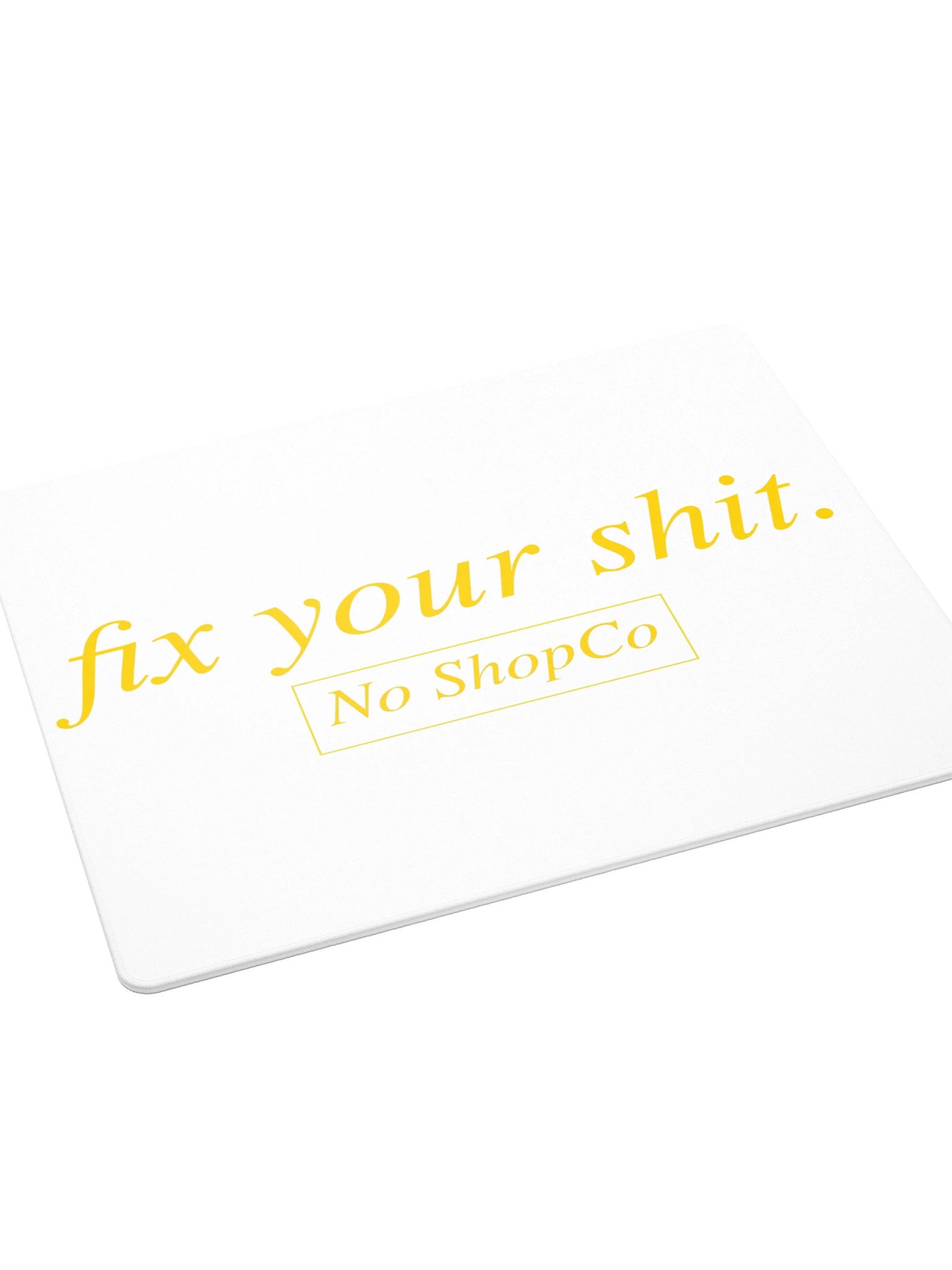 No ShopCo Gaming Mouse Pad - Yellow on White product image (4)