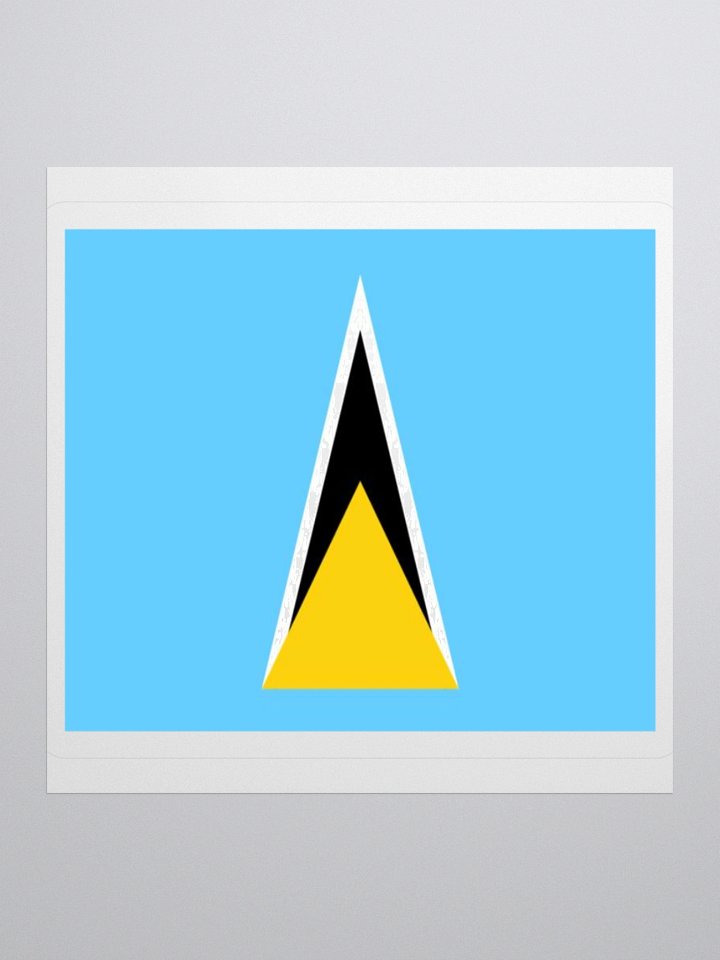 Saint Lucia Flag Sticker - Durable Vinyl for Indoor Use - Multiple Sizes Available product image (3)