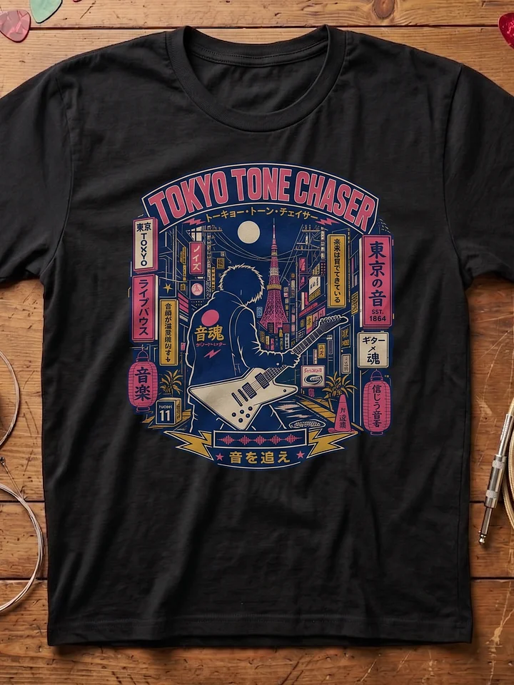 Tokyo Tone Chaser E Type - Japanese Theme Guitar T-Shirt product image (1)