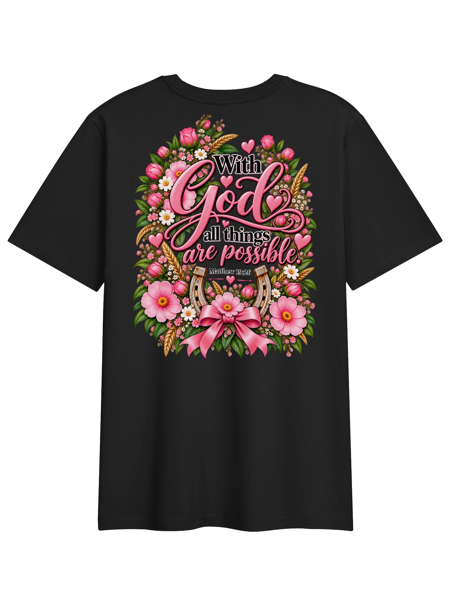 Women's Christian Horse T-Shirt – Grace in the Countryside | Matthew 19:26 product image (2)