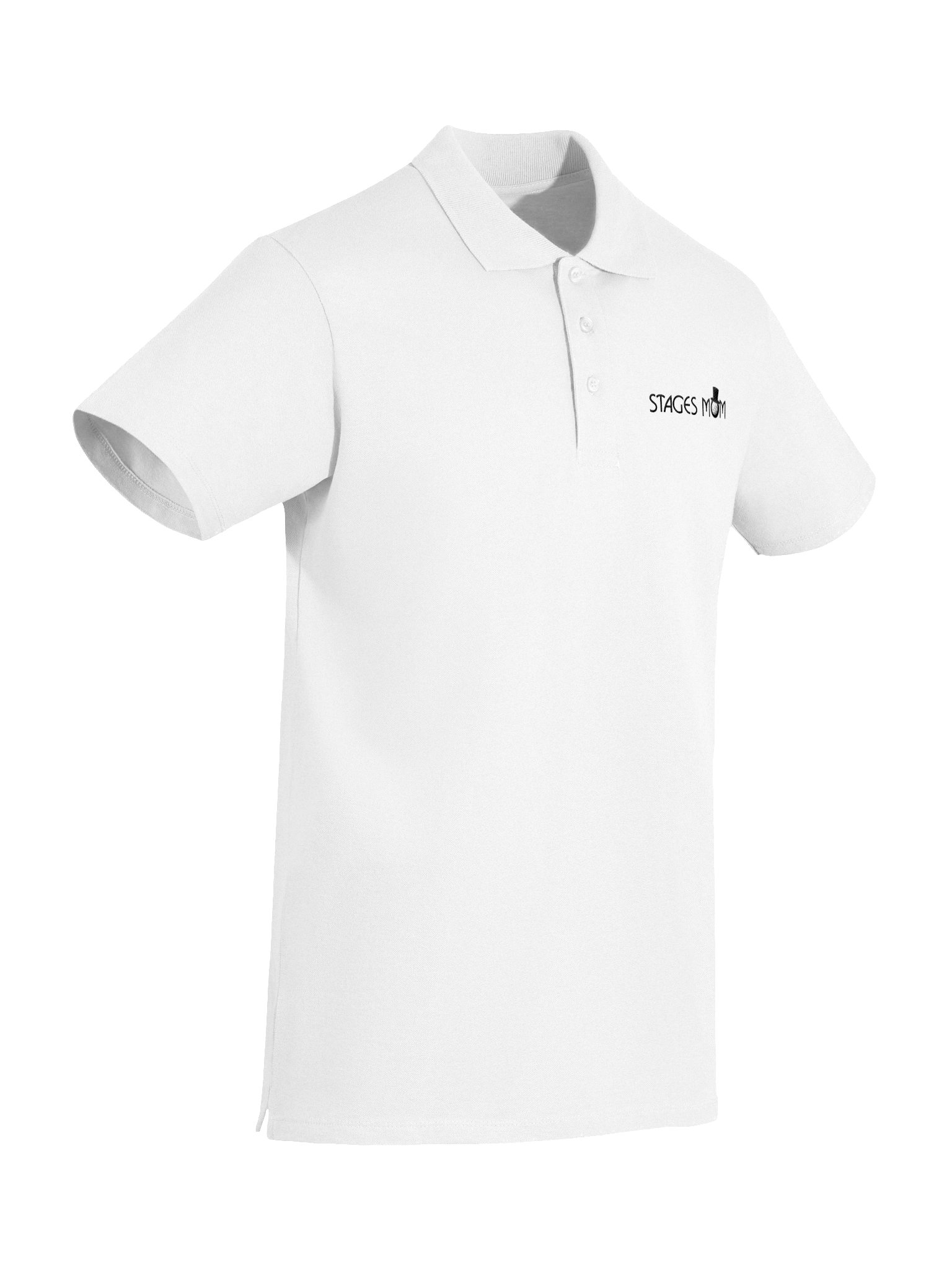 Unisex Light Polo Shirt - Black Embroidered "Stages Mom" product image (20)
