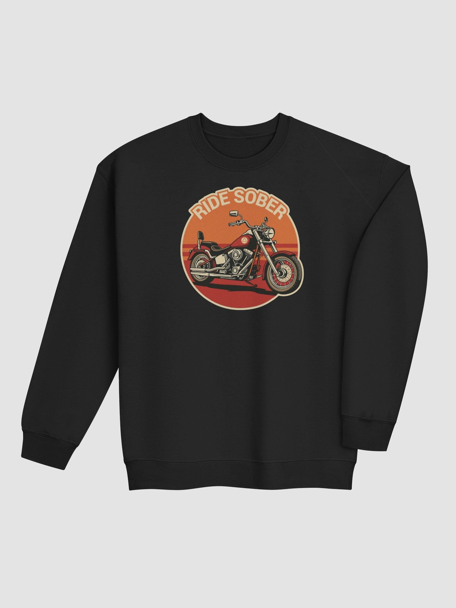 Ride Sober Motorcycle Riders | Recovery & Sobriety Sweatshirt product image (4)