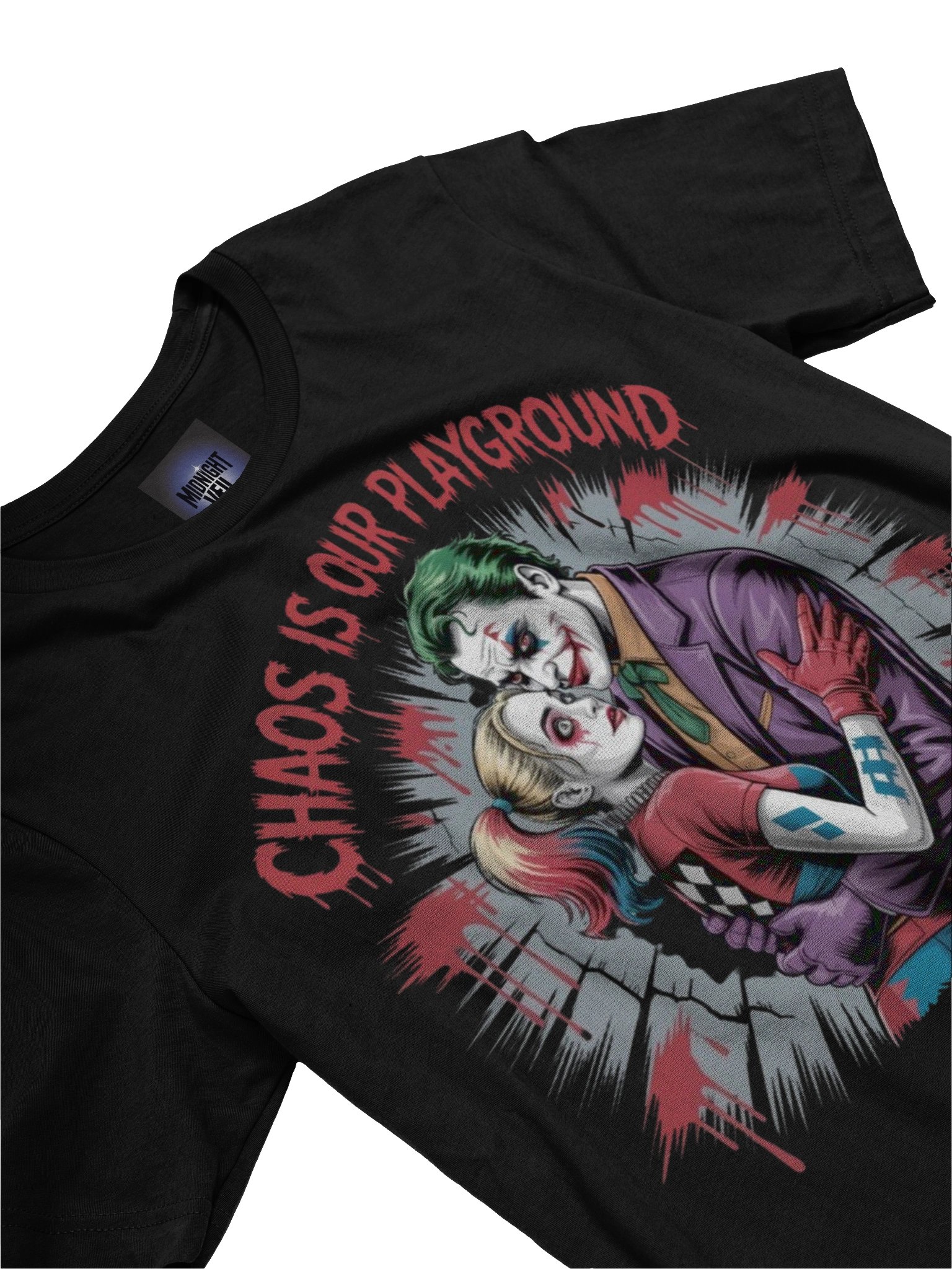 Chaos is Our Playground: Joker and Harley Quinn's Riotous Romp Graphic Tee product image (5)