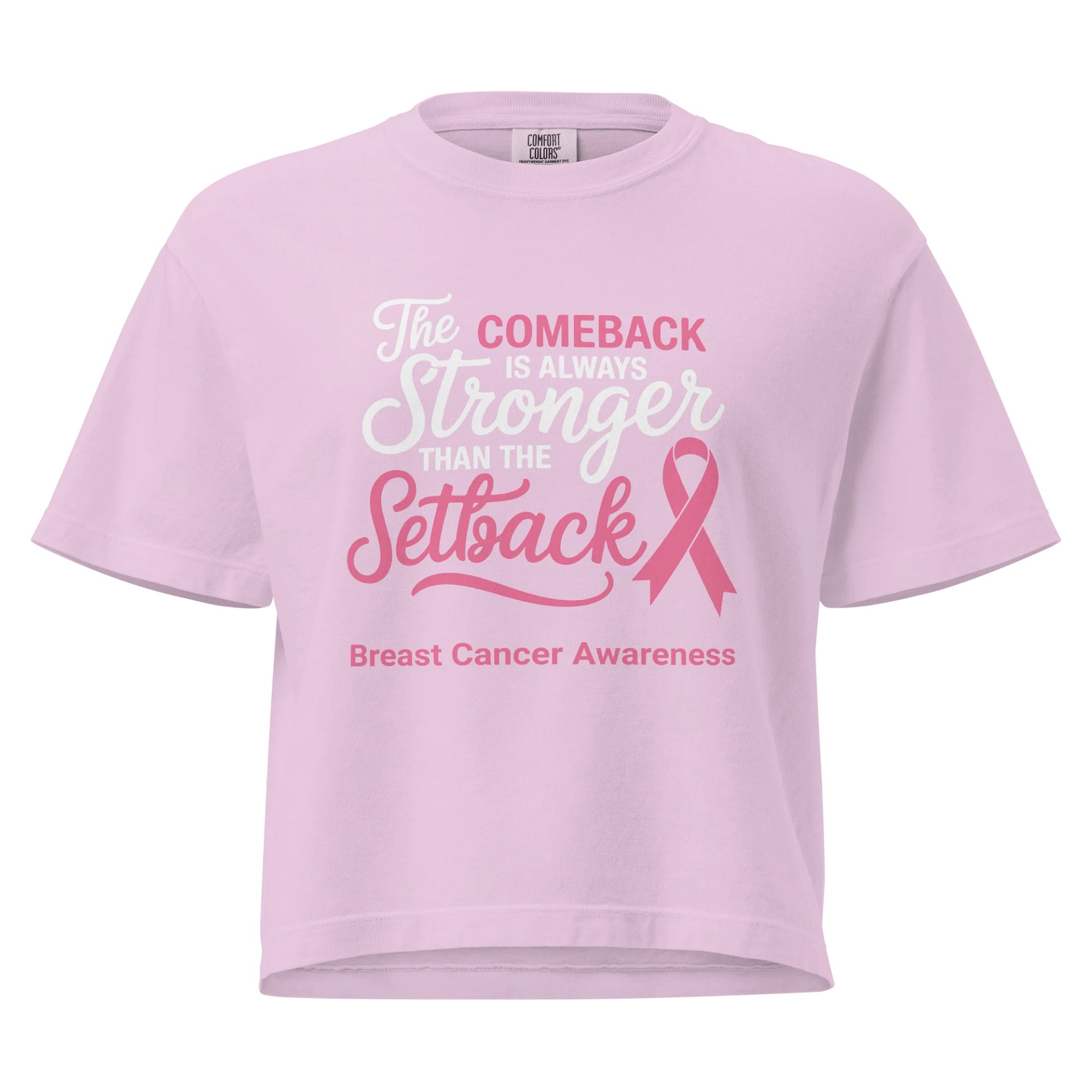 Fighter Warrior Survivor - Breast Cancer Awareness Heavyweight Boxy T-Shirt product image (1)