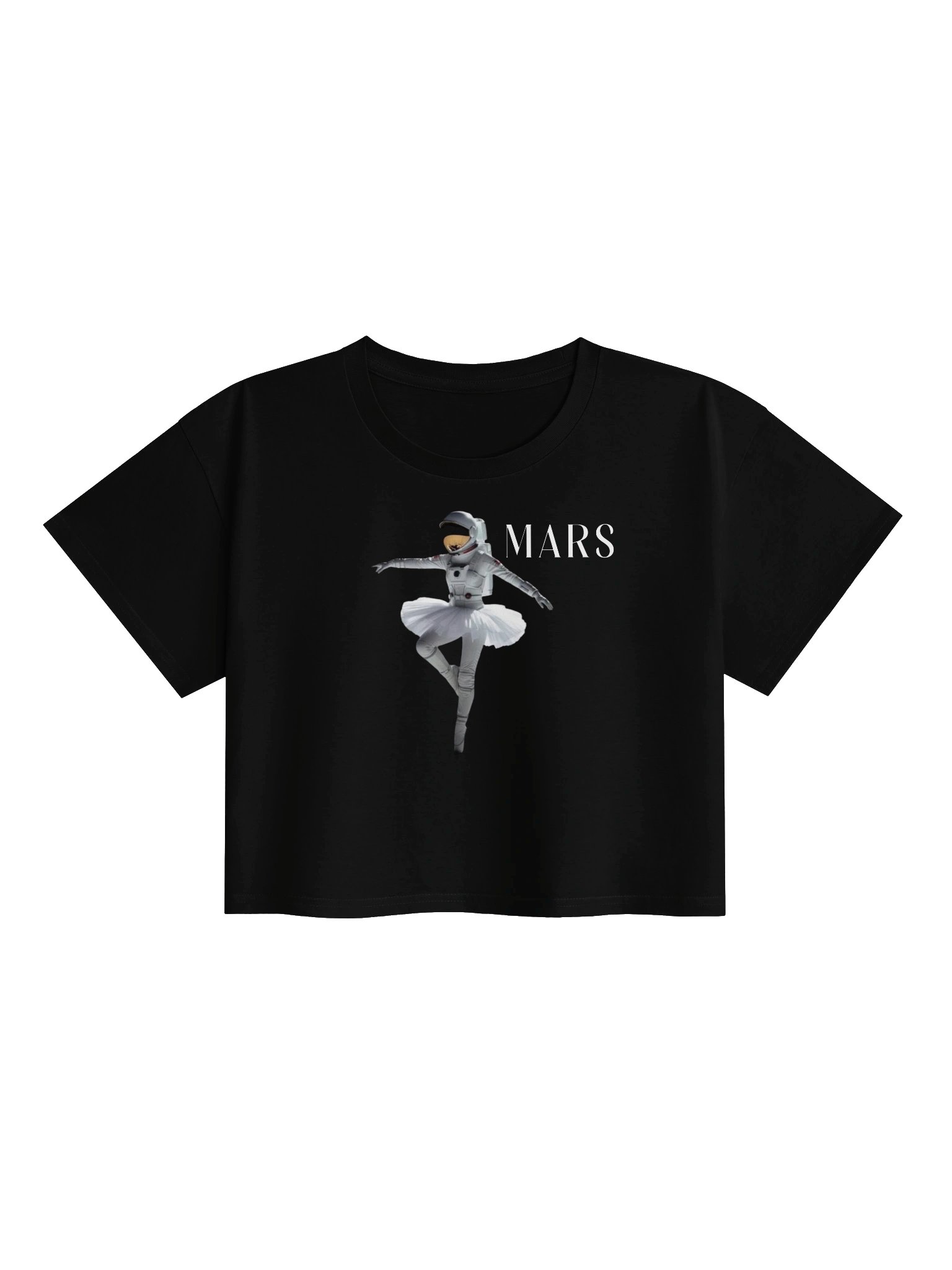 MARS Ballerina Astronaut Ladies Crop Tee product image (1)