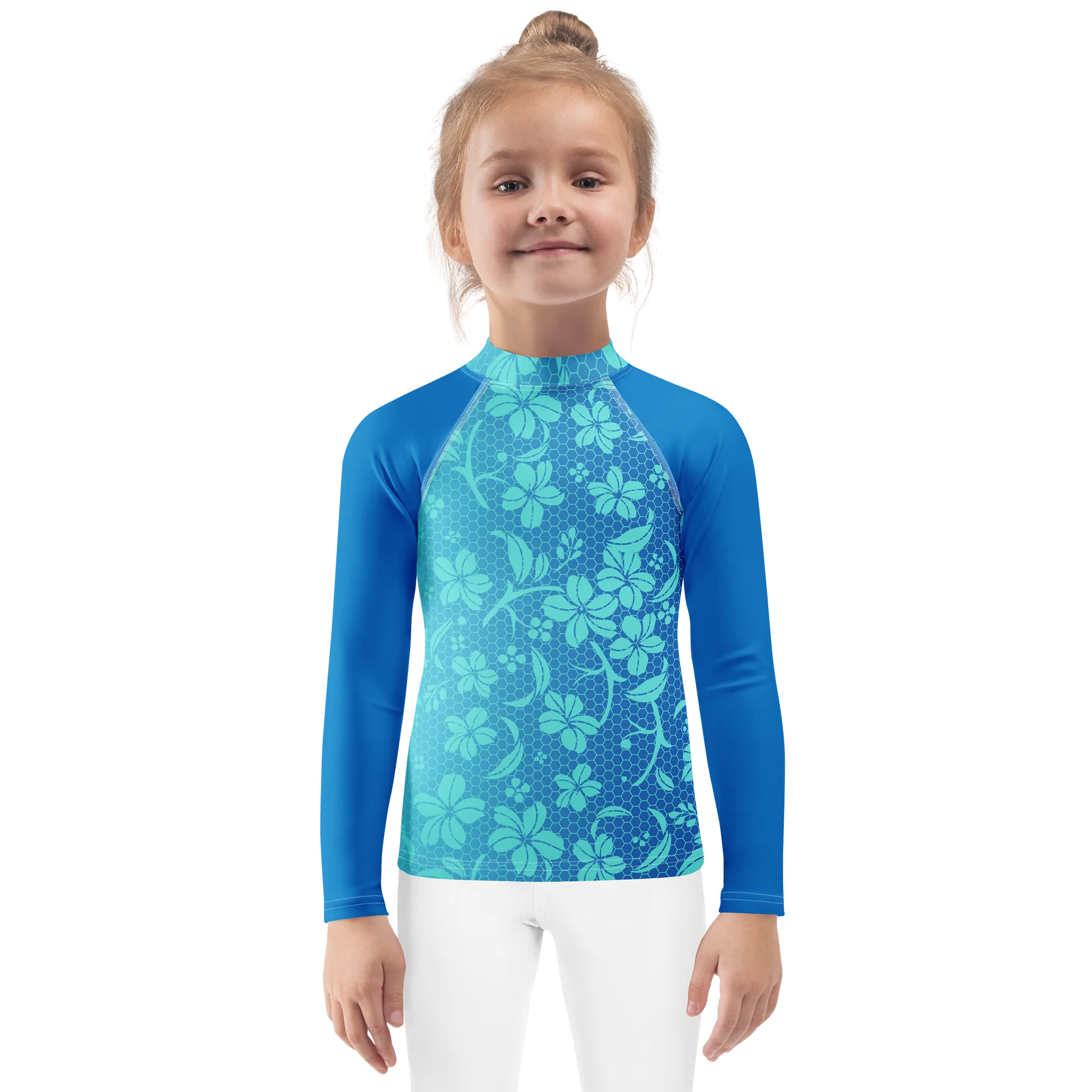 Blue Blossom Kids Rash Guard product image (1)