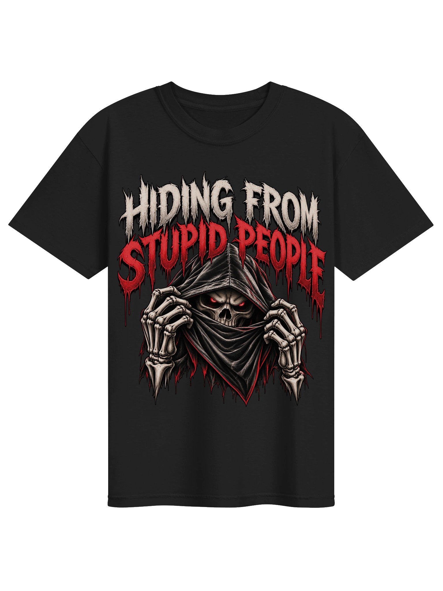 Hiding From Stupid People — Gothic Reaper T-Shirt product image (5)