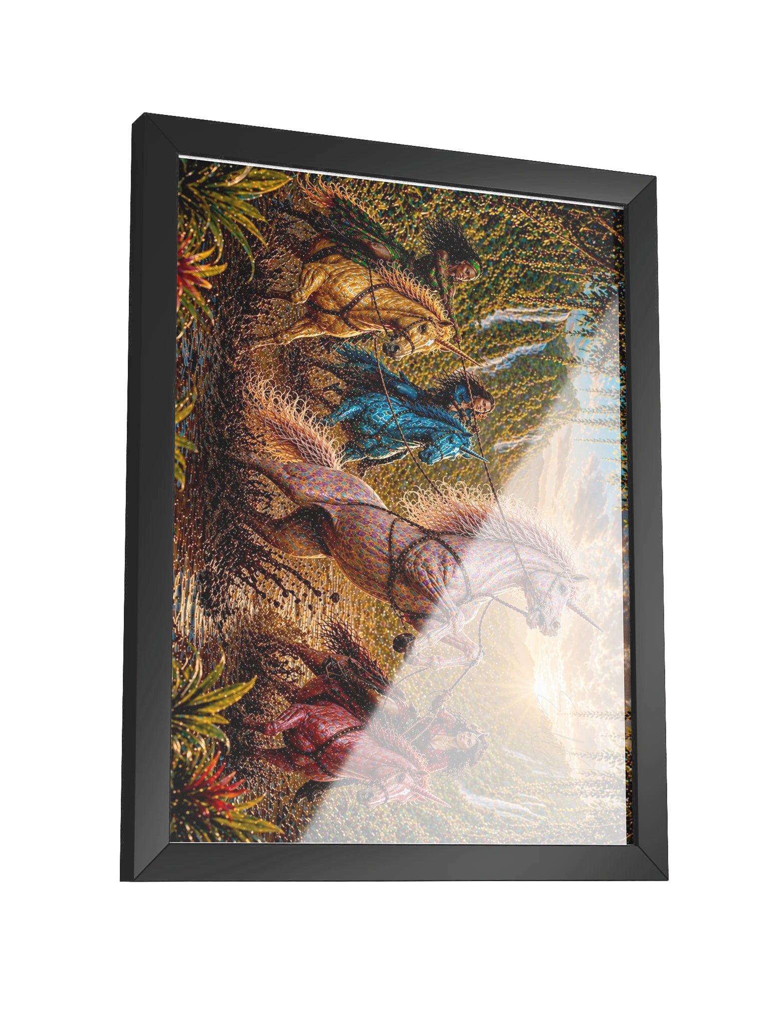 Pirate Unicorns - Taming the Pastel Leopard Framed Poster product image (31)