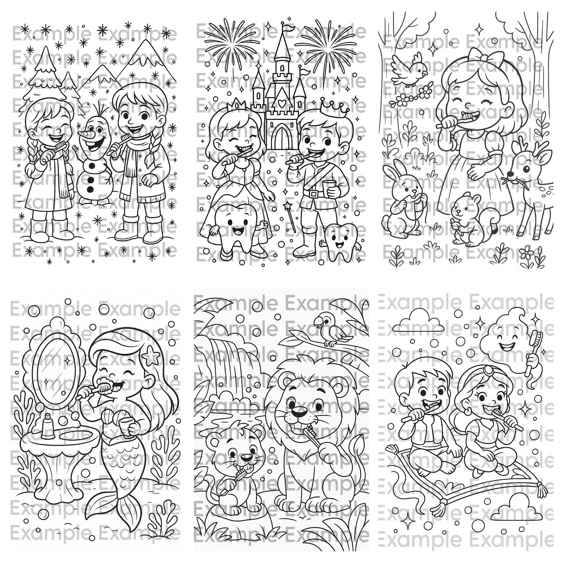 Once Upon a Smile Coloring Pages product image (1)