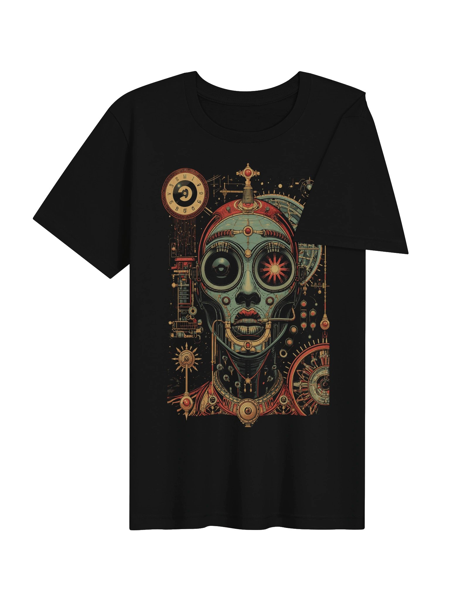 Retro-Futurist Robot Gears Lightweight T-Shirt product image (7)