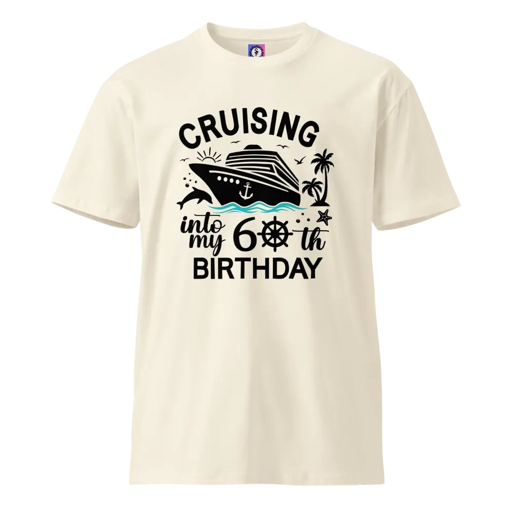 Cruising Into My 60th Birthday Unisex Premium Light Colours T-Shirt product image (1)