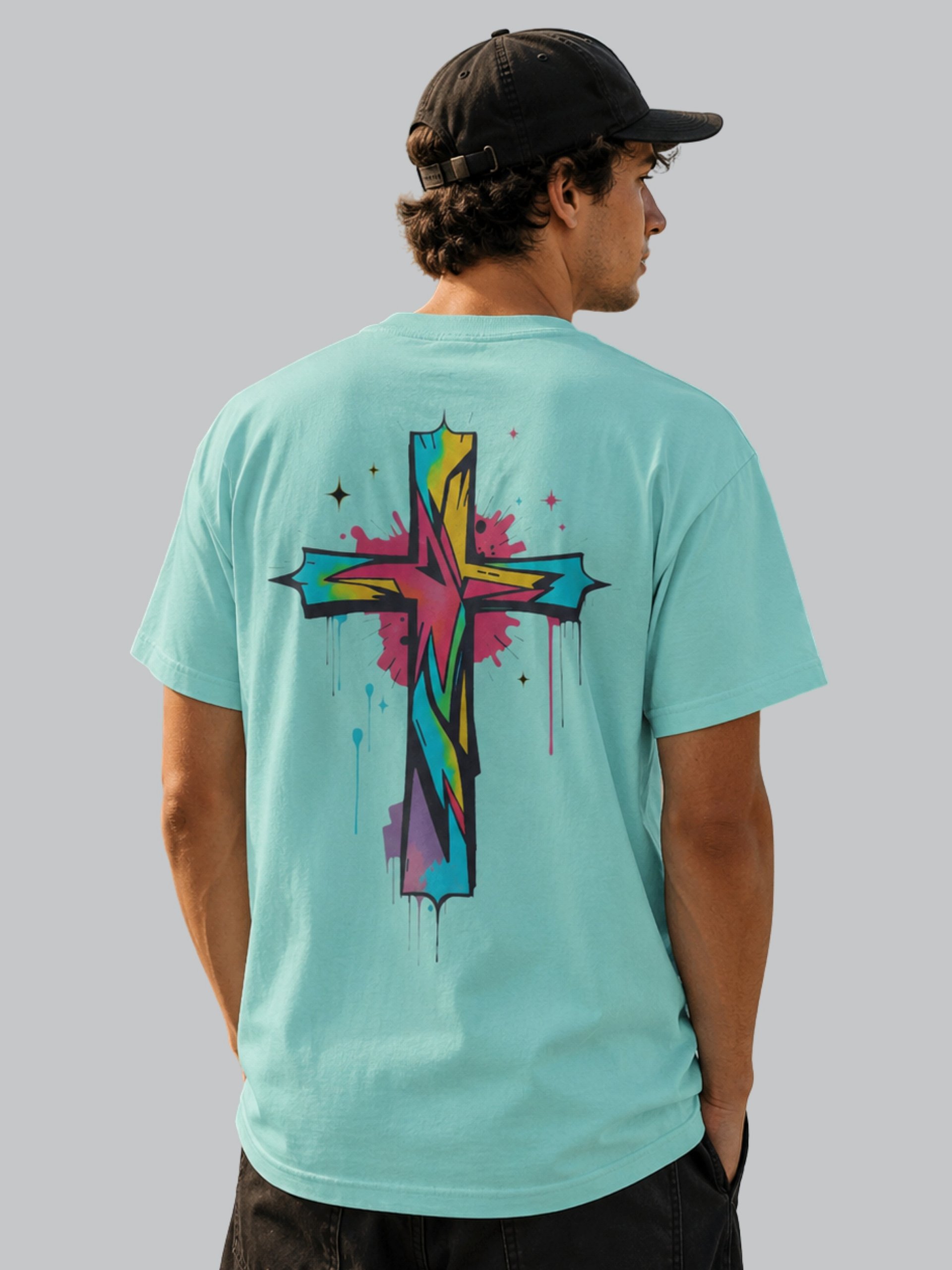 Cool Graffiti Cross Streetwear T-shirt product image (1)