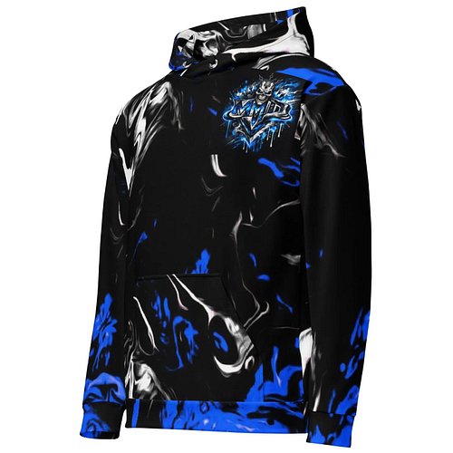 Blue Noir Marble Hoodie