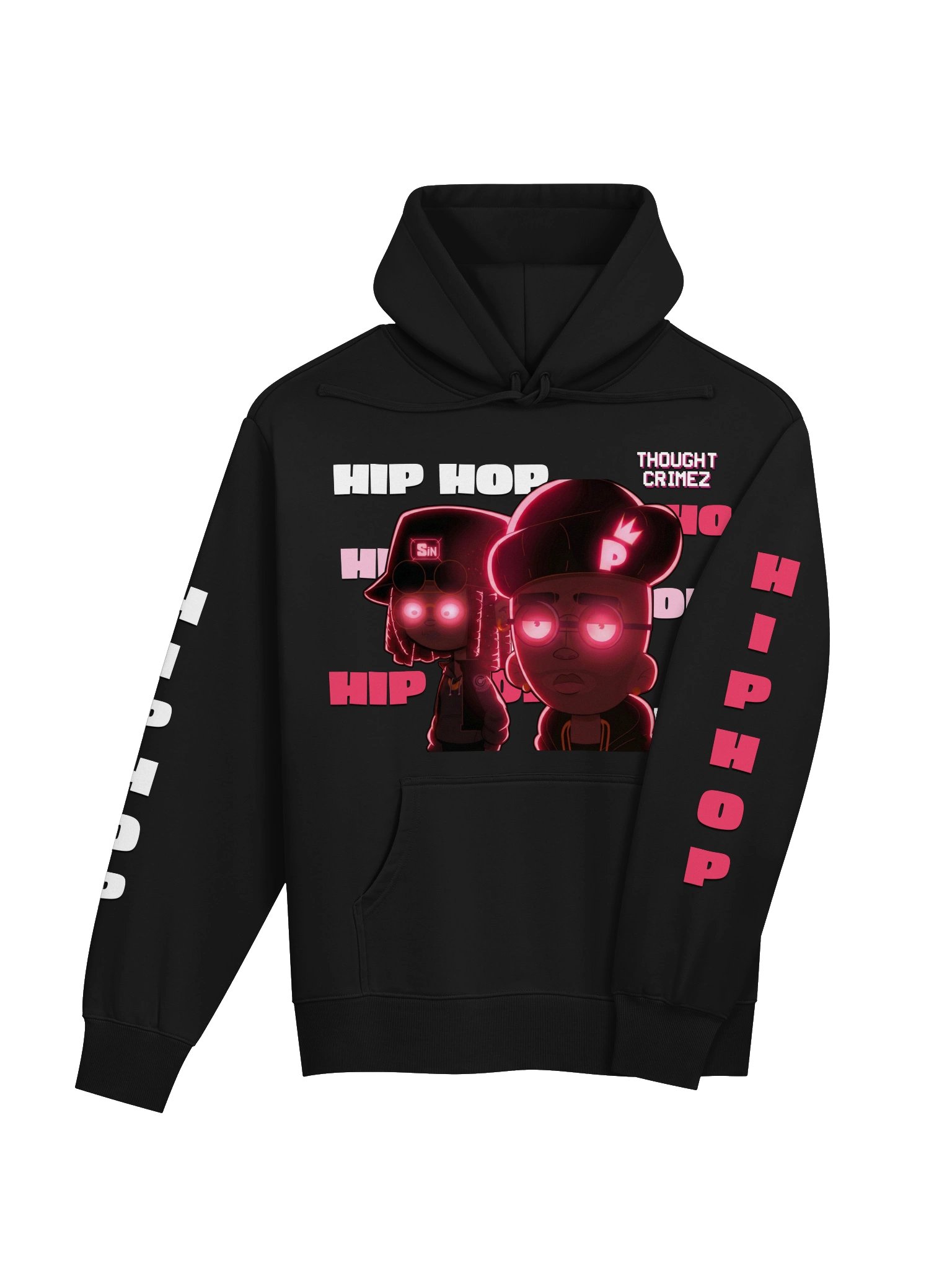 HIP HOP DARK CRIMEZ Neon Graphic Hoodie product image (11)