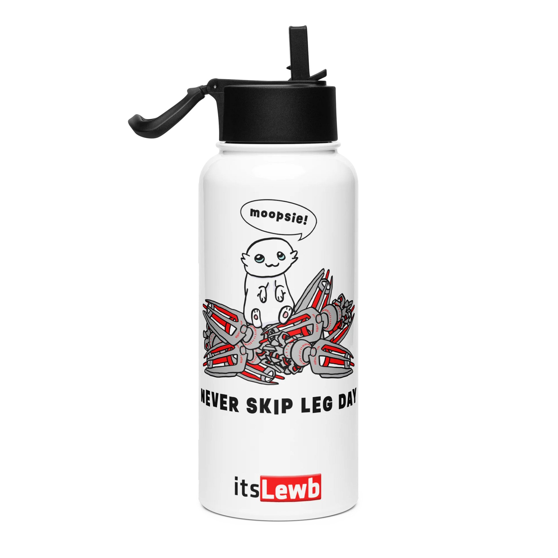 Moopsie Never Skip Leg Day Stainless Steel Water Bottle product image (3)