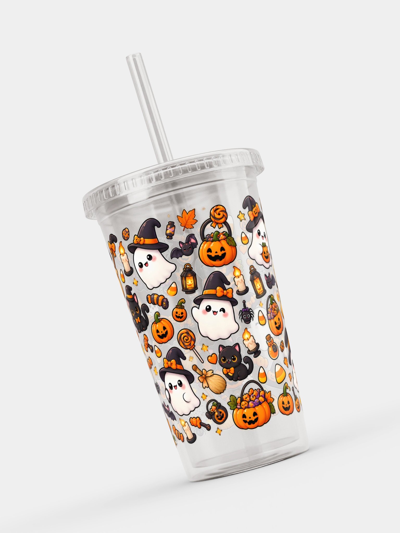 Spooky Halloween Clear Dual Wall Tumbler 16 Oz (473 ml) product image (8)