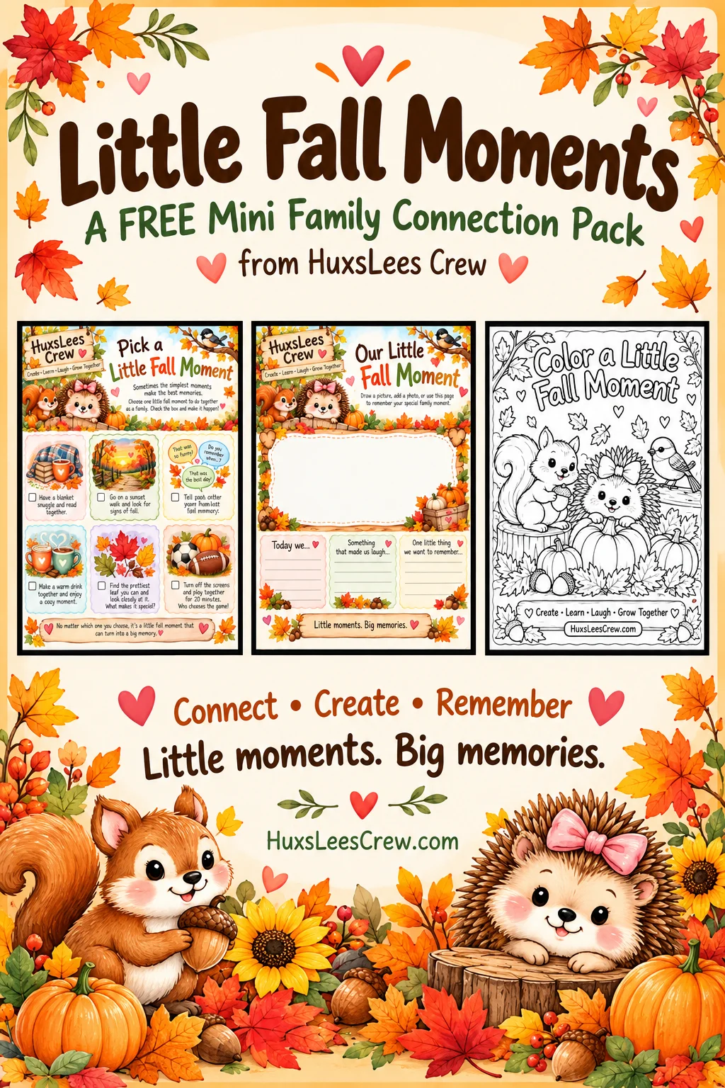 Little Fall Moments — A Free Mini Family Connection Pack product image (1)