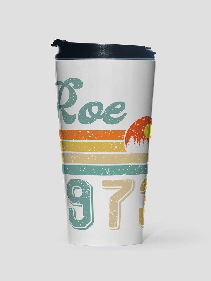 Retro Sunset Roe 1973 Stainless Steel Travel Mug product image (1)